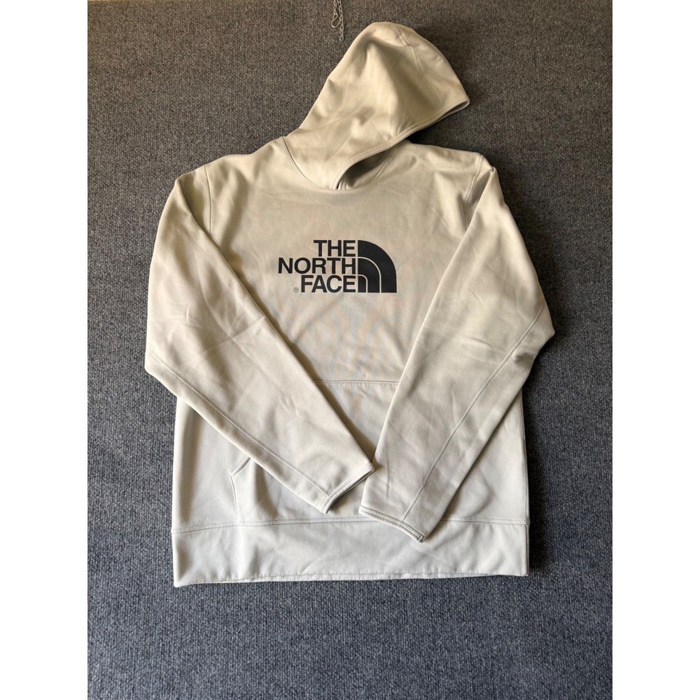 The north face men's light gray hoodie size Large